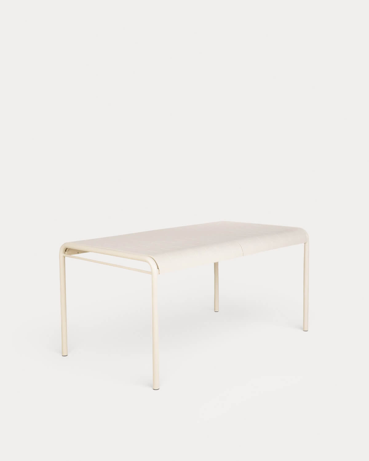 Rectangular dining room table 155x90 cm in metal and polypropylene Baztan