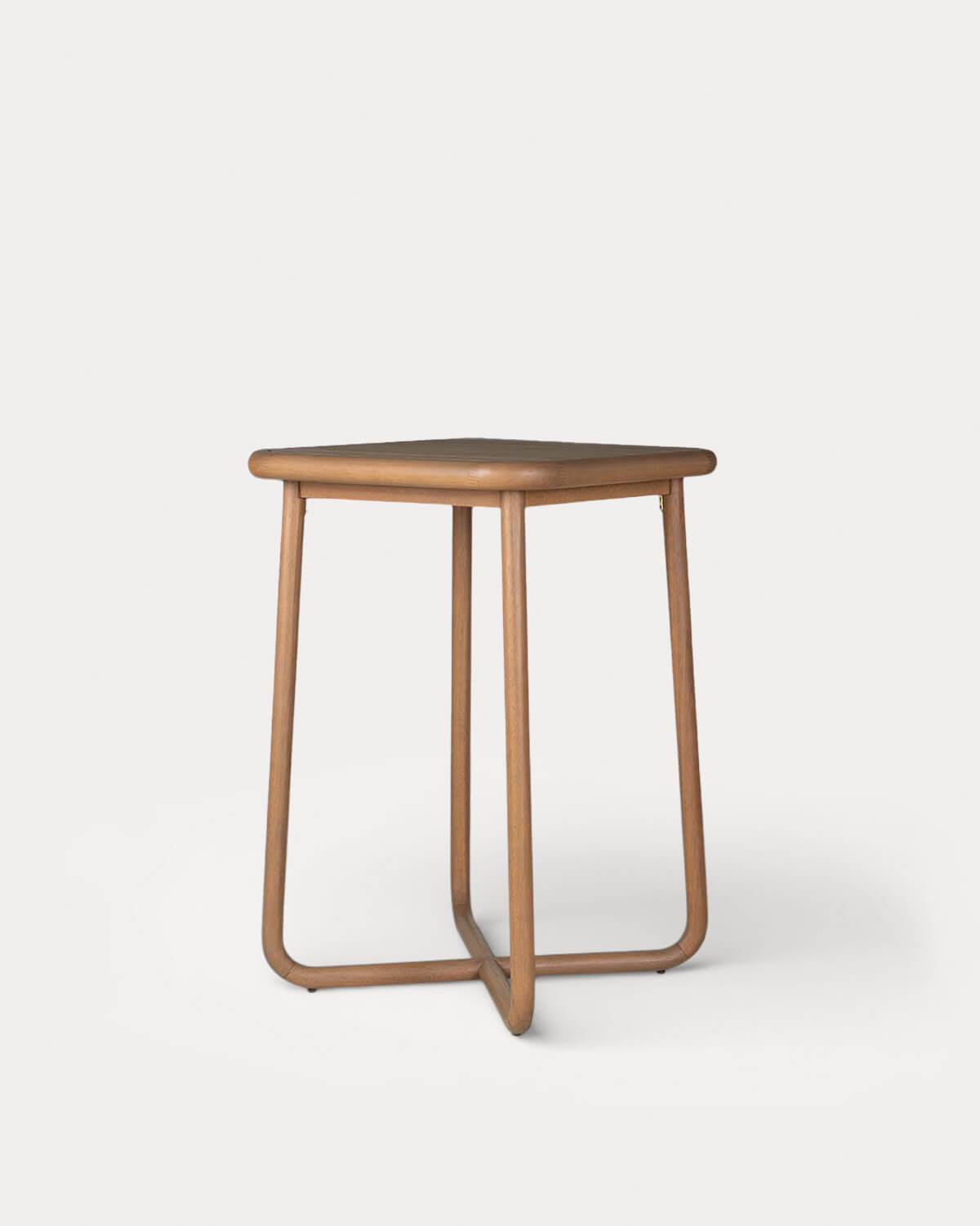 Square high table 70x70 cm in eucalyptus wood Edvard