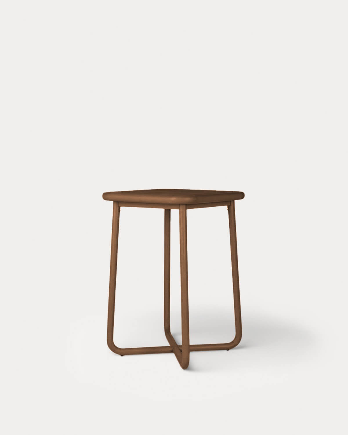Square high table 70x70 cm in eucalyptus wood Edvard