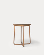 Square high table 70x70 cm in eucalyptus wood Elnes