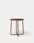 Square high table 70x70 cm in eucalyptus wood Elnes