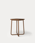 Square high table 70x70 cm in eucalyptus wood Elnes