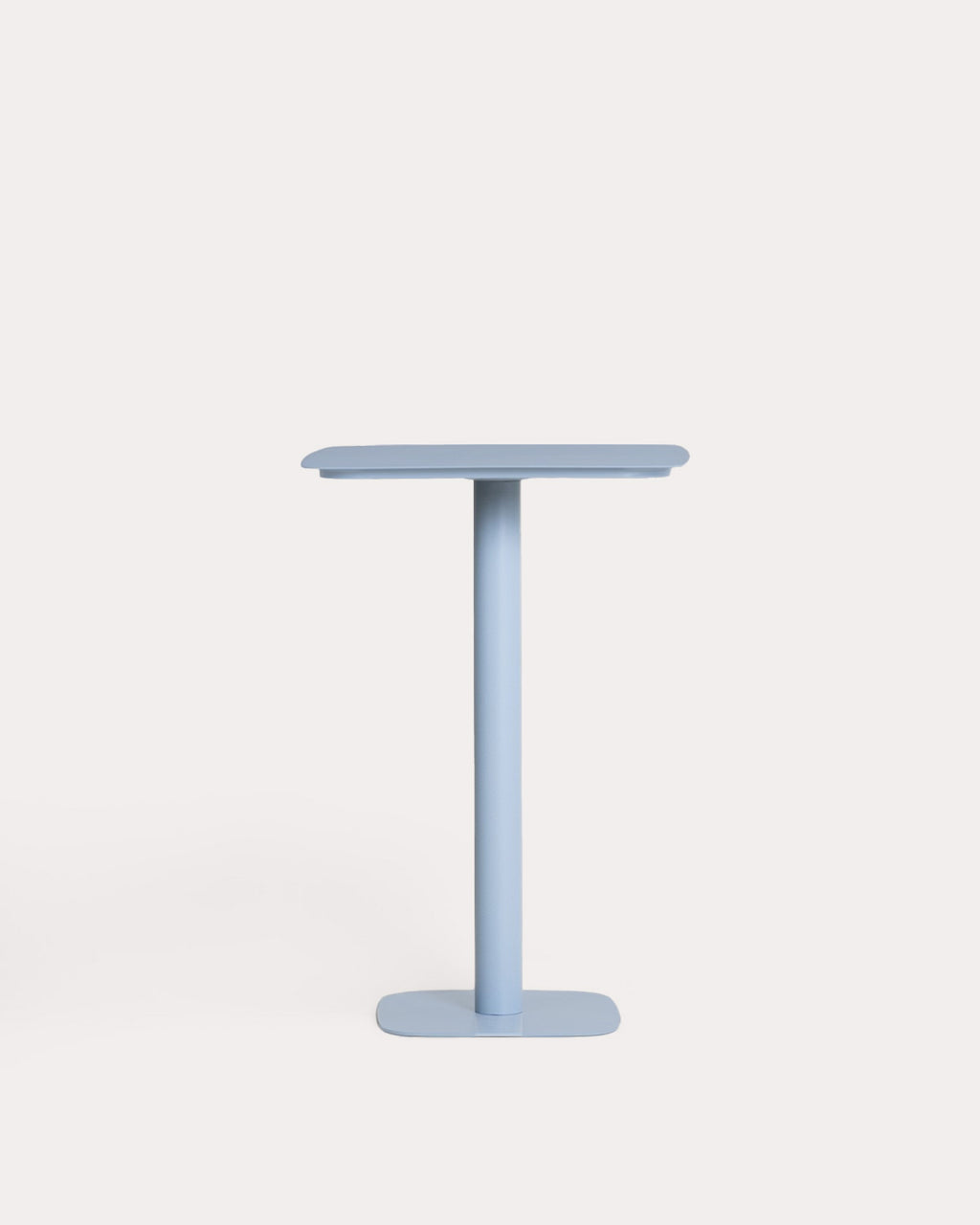 Zoilo square metal high table 70x70 cm