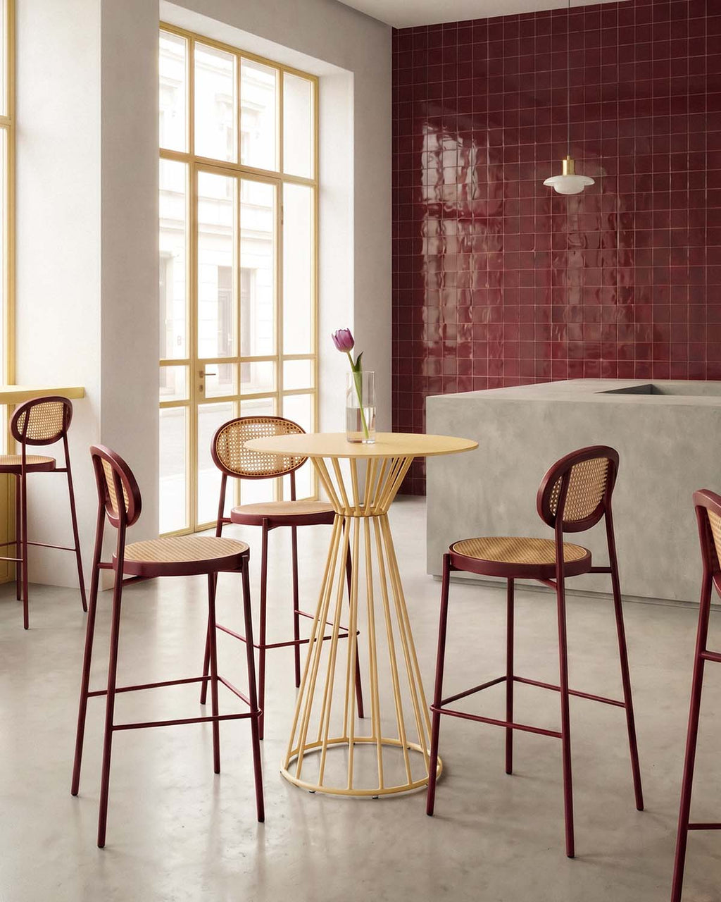 Round metal high table Ø70 cm Nouli