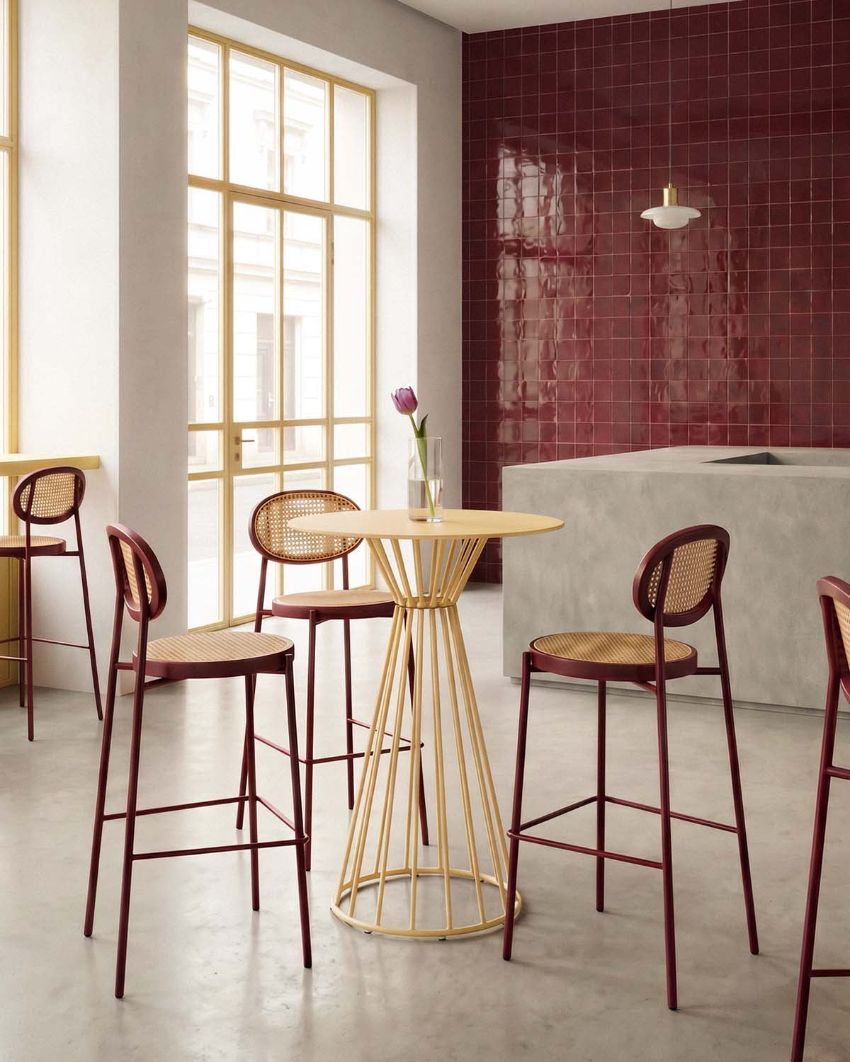 Round metal high table Ø70 cm Nouli