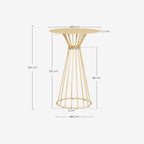 Round metal high table Ø70 cm Nouli