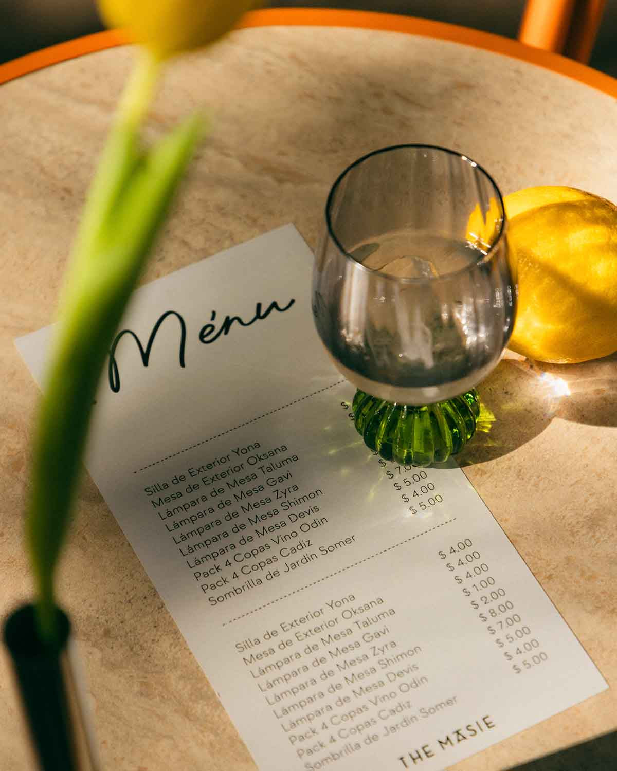 Round outdoor bistro table Ø60 cm in metal Yona