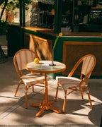 Round outdoor bistro table Ø60 cm in metal Yona