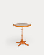 Round outdoor bistro table Ø60 cm in metal Yona