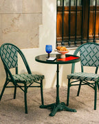 Round outdoor bistro table Ø60 cm in metal Yona