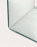 Square side table 42x38 cm in Erox glass