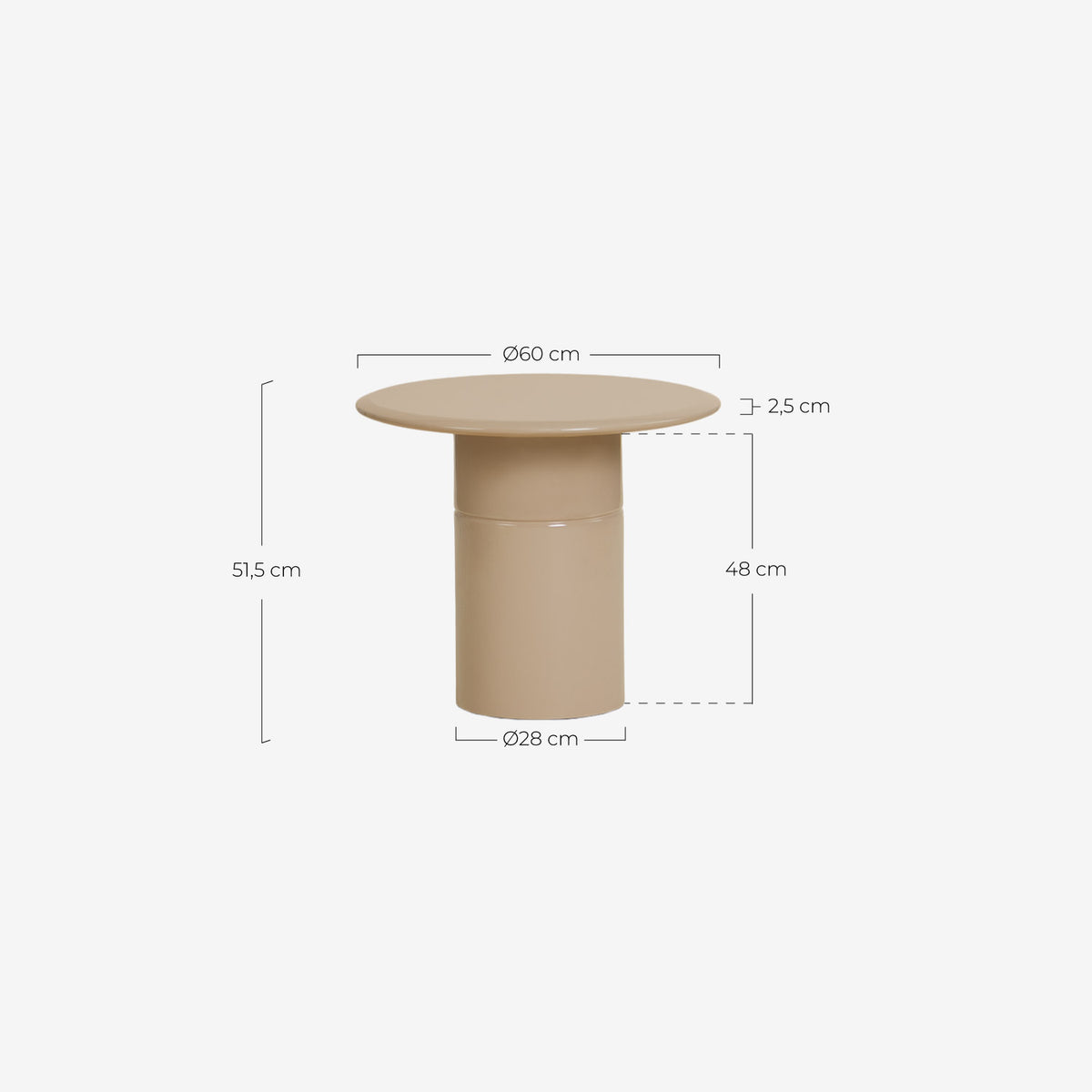 Round side table Ø60 cm in Nonila wood