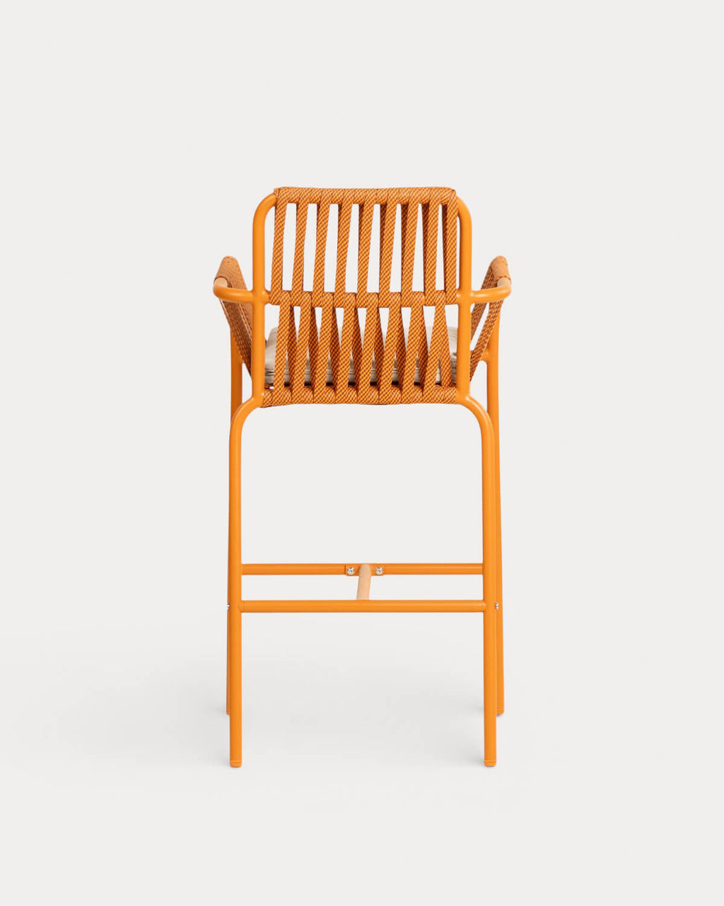 75 cm outdoor bar stool in aluminum and rope Drian