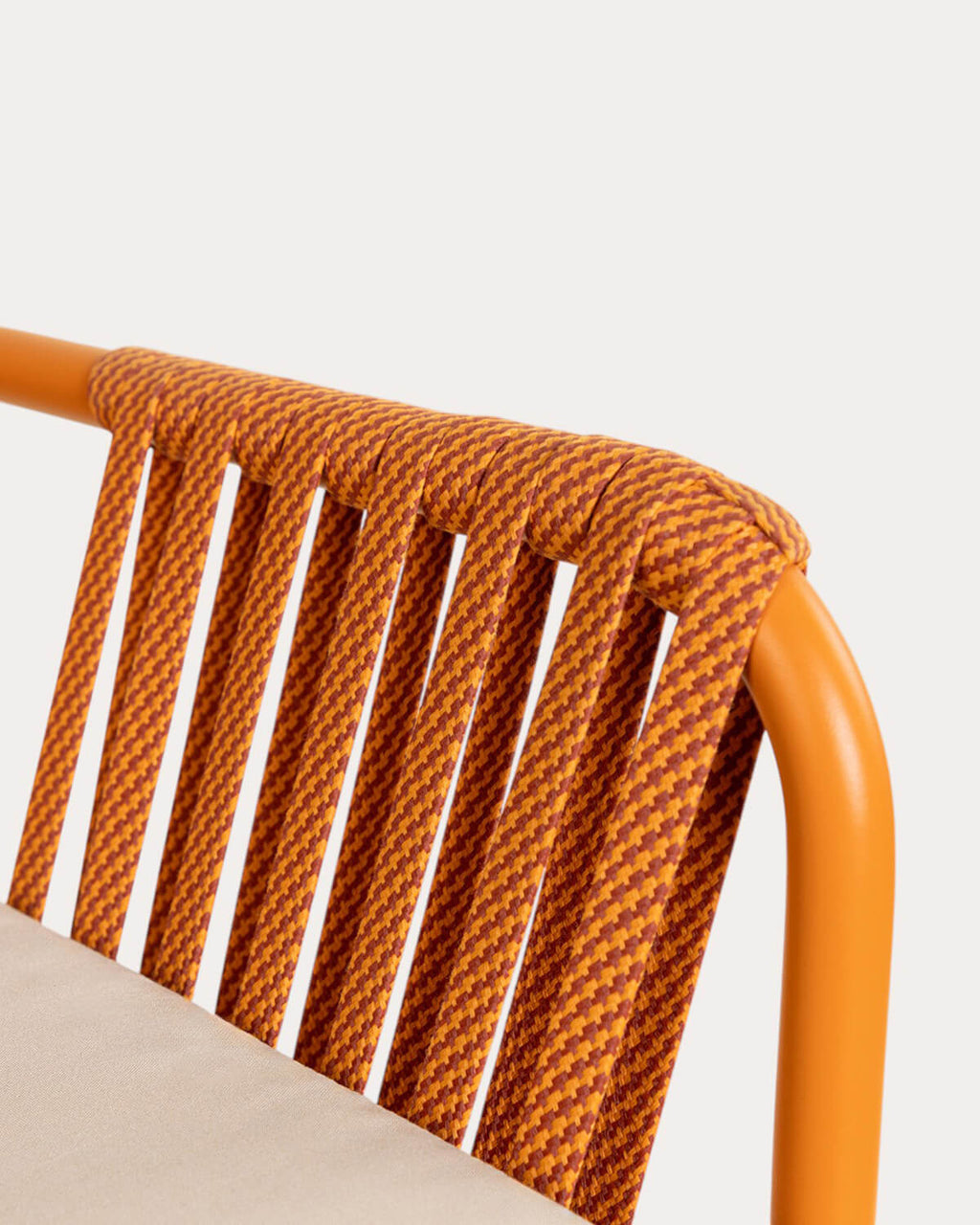 75 cm outdoor bar stool in aluminum and rope Drian