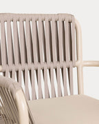 75 cm outdoor bar stool in aluminum and rope Drian