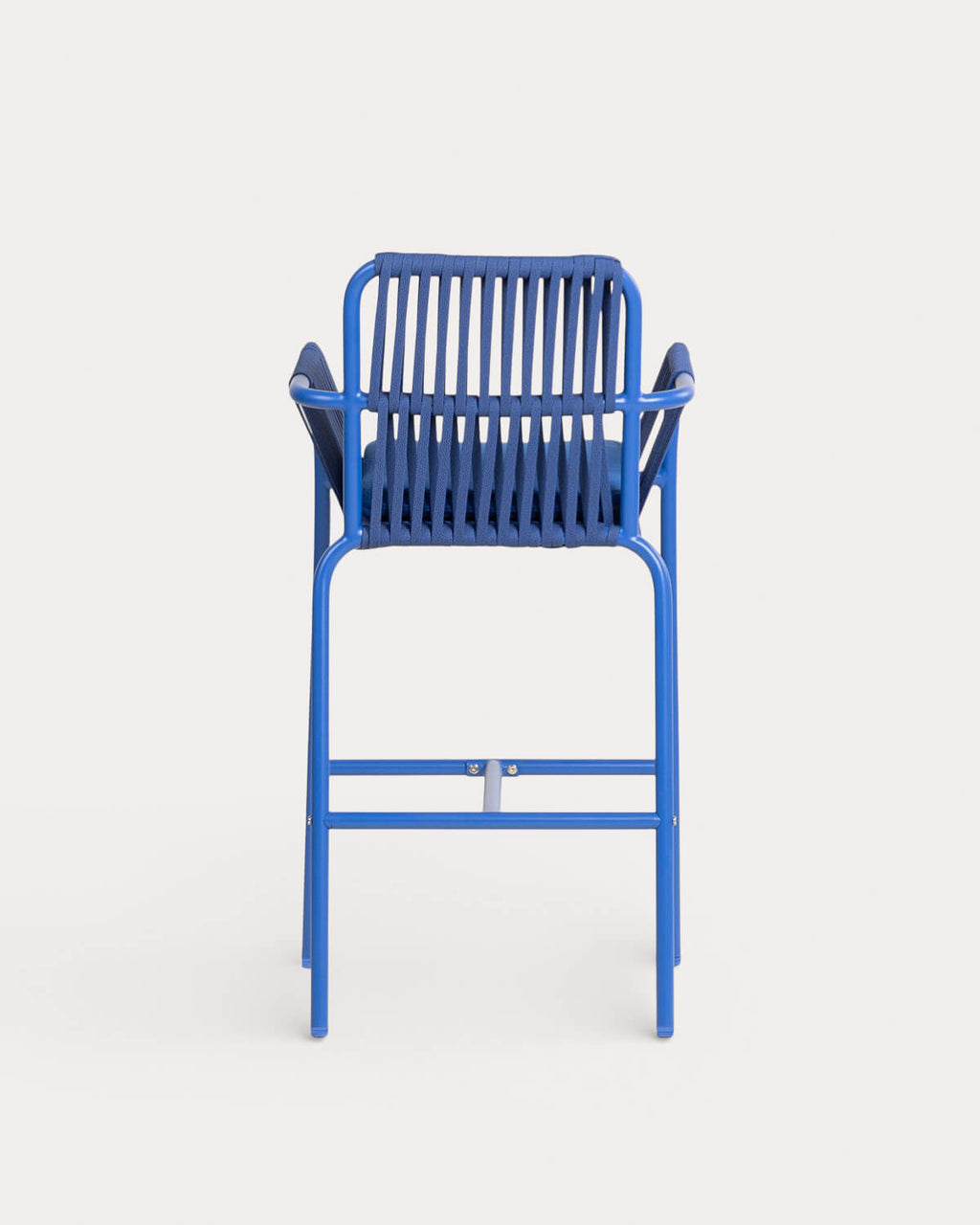 75 cm outdoor bar stool in aluminum and rope Drian