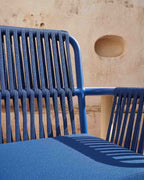 75 cm outdoor bar stool in aluminum and rope Drian