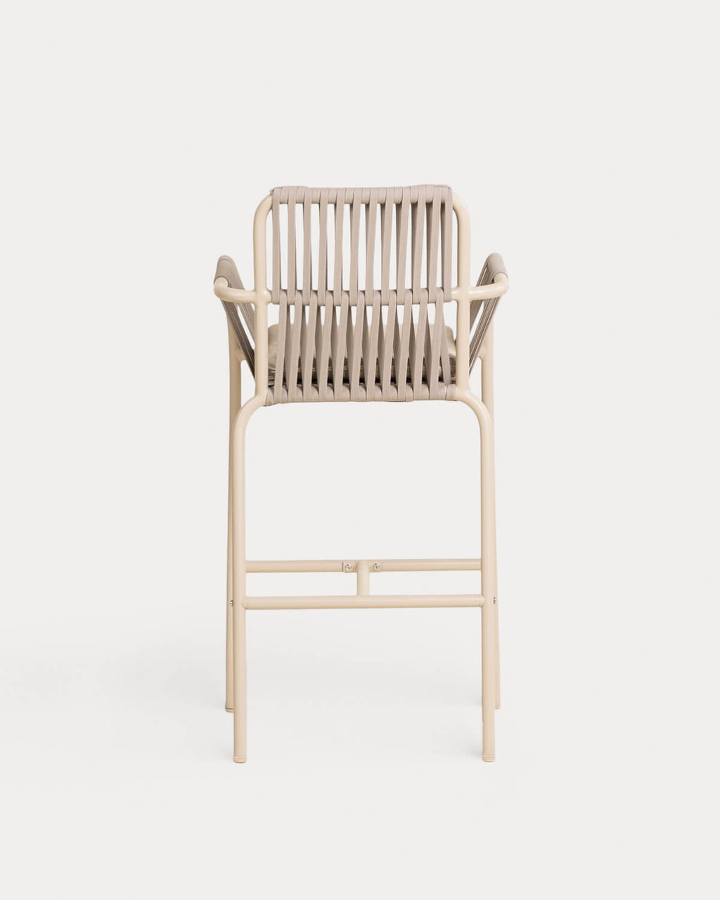 75 cm outdoor bar stool in aluminum and rope Drian