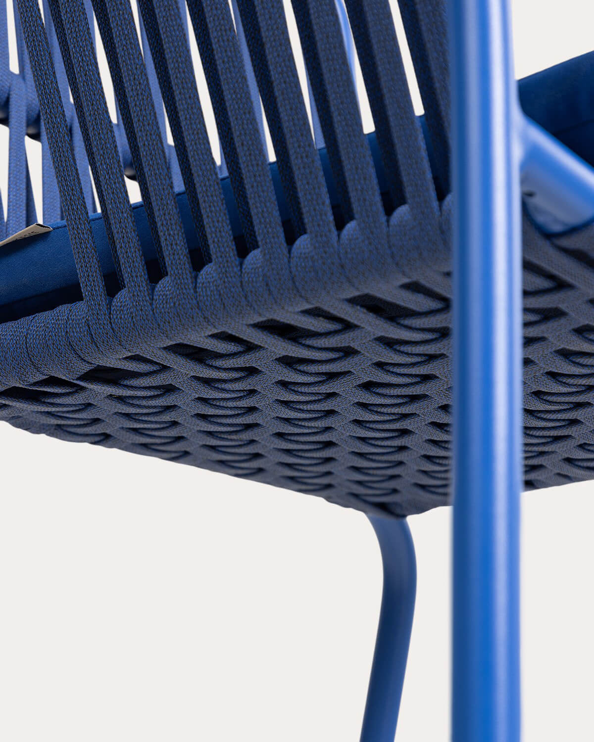 75 cm outdoor bar stool in aluminum and rope Drian