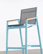 Korce 75 cm aluminum outdoor bar stool
