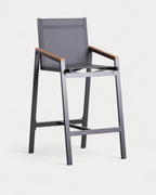 Korce 75 cm aluminum outdoor bar stool