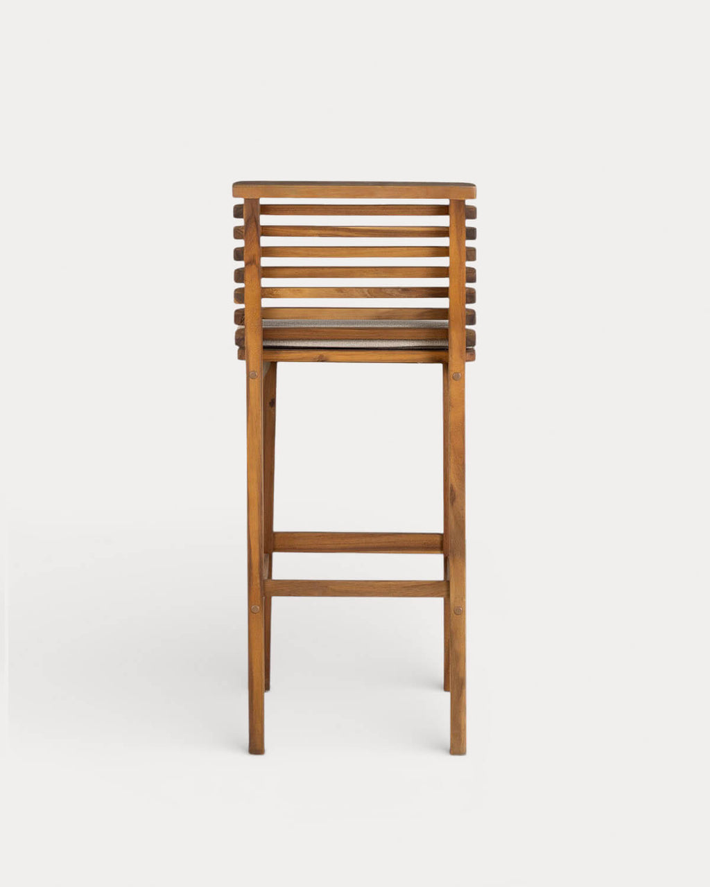 75 cm outdoor bar stool in acacia wood and Hazan fabric