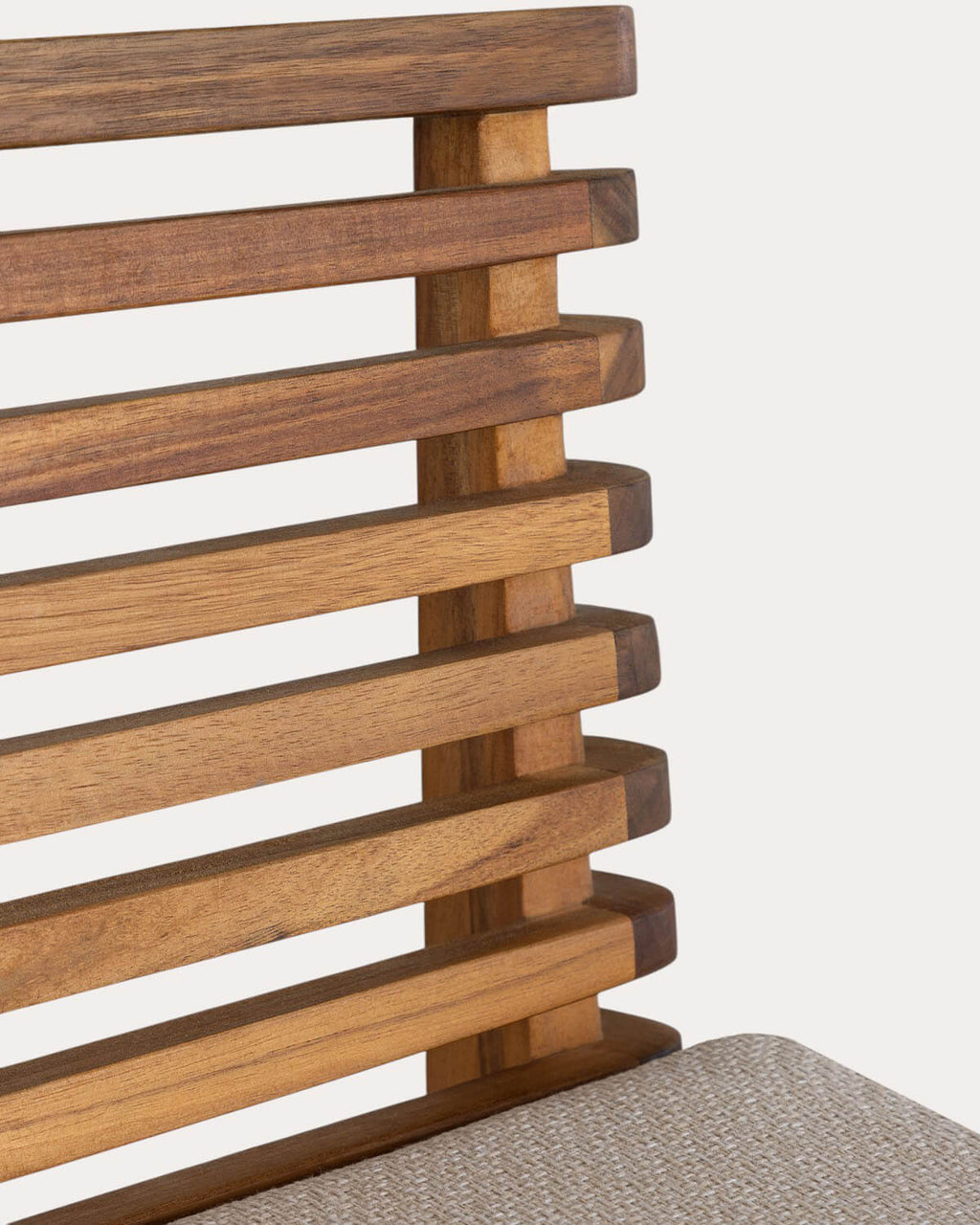 75 cm outdoor bar stool in acacia wood and Hazan fabric