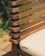 75 cm outdoor bar stool in acacia wood and Hazan fabric