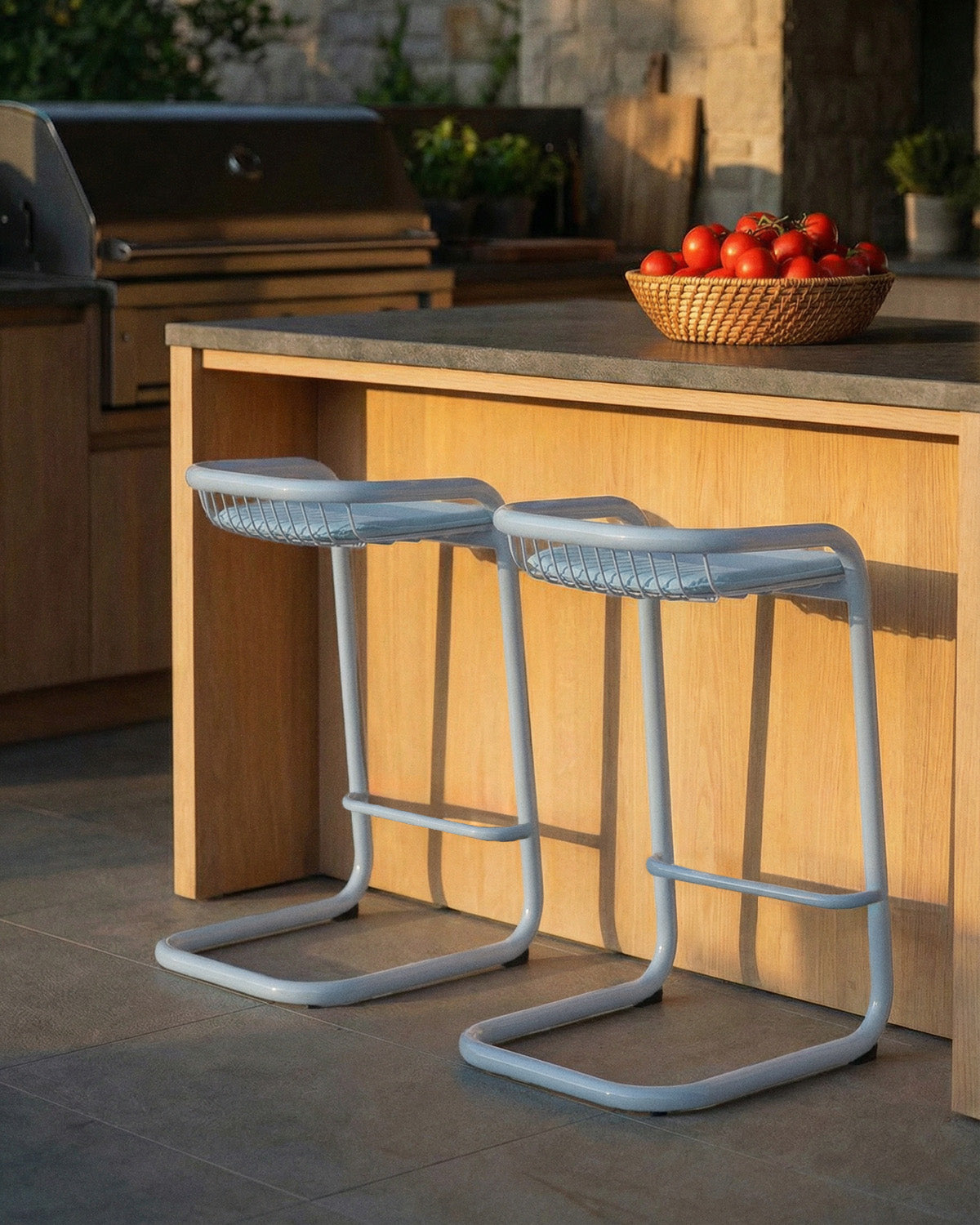 Biaritz Outdoor Metal Bar Stool