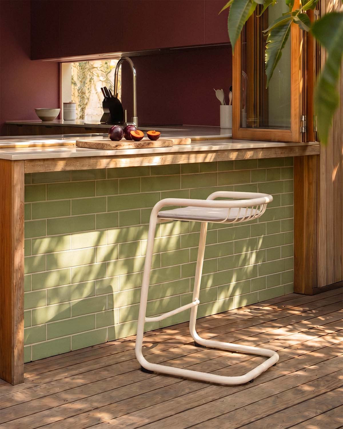 Biaritz Outdoor Metal Bar Stool