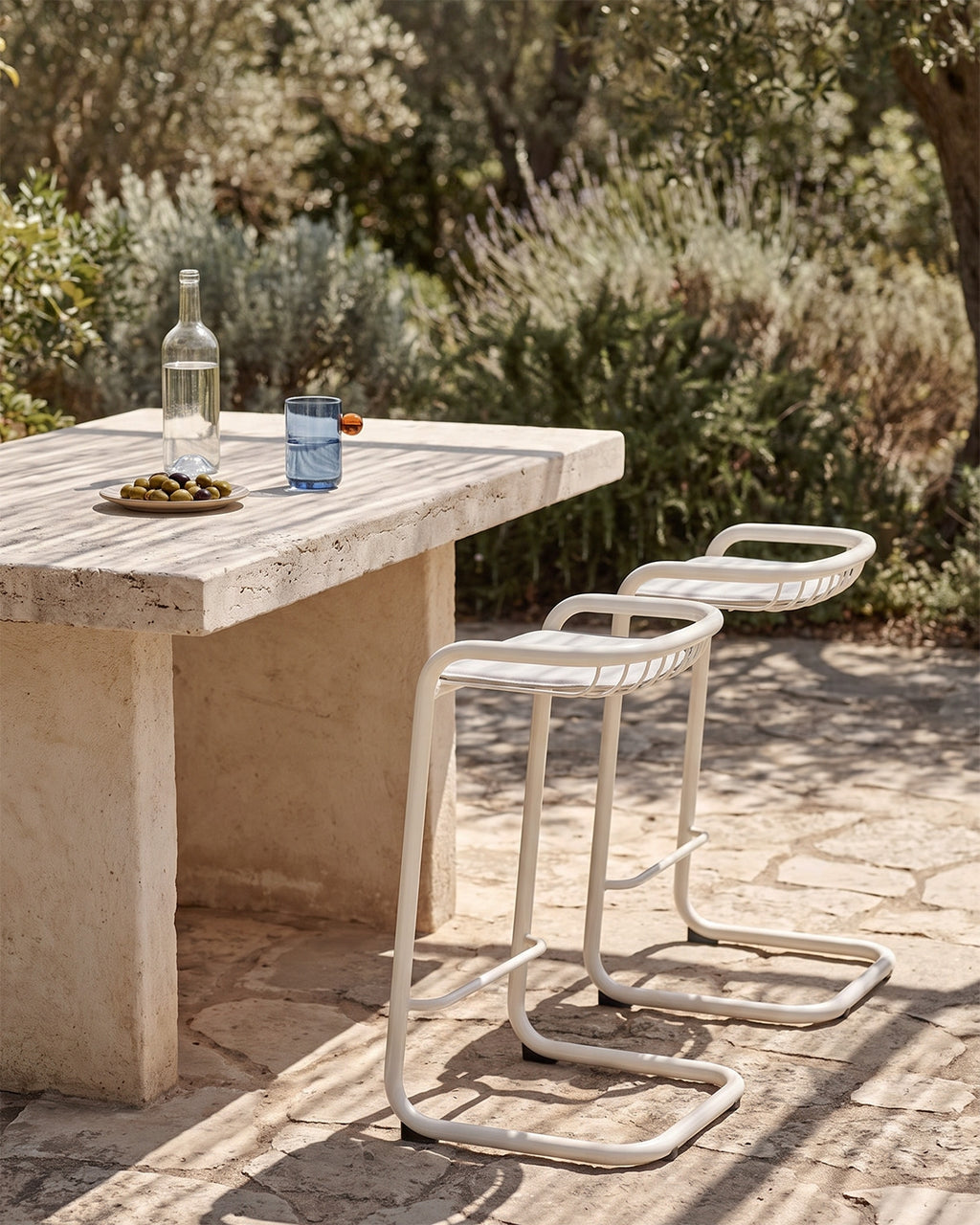 Biaritz Outdoor Metal Bar Stool