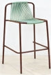 Mayailer 75 cm outdoor metal and rope bar stool