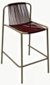 Mayailer 75 cm outdoor metal and rope bar stool