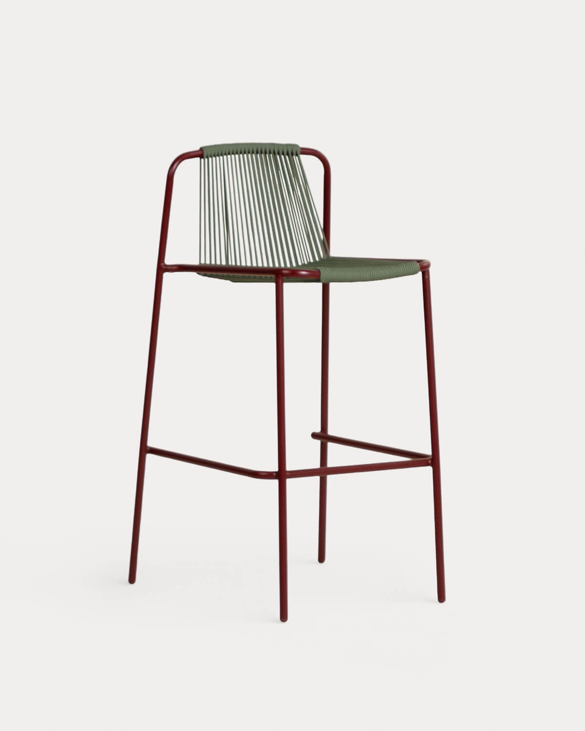 Mayailer 75 cm outdoor metal and rope bar stool
