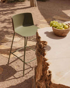 75 cm outdoor bar stool in polypropylene and metal Meivy