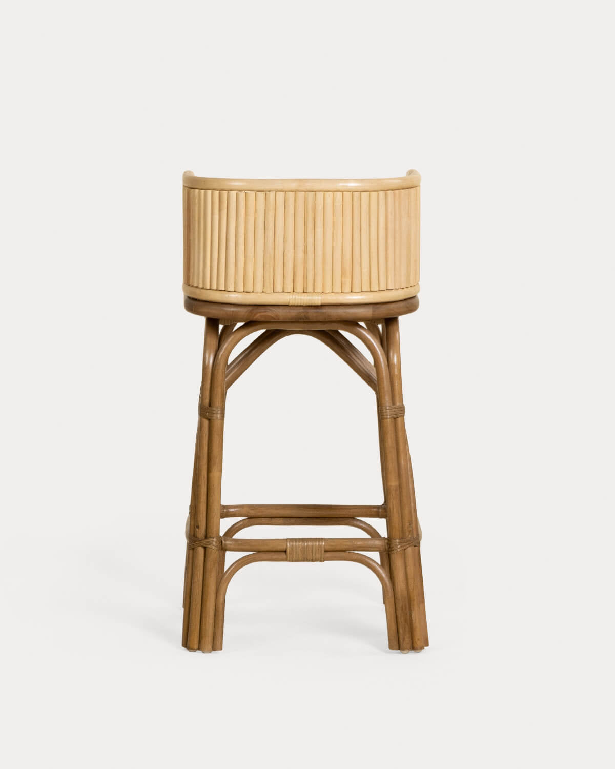 Dozza 75 cm outdoor bar stool in natural rattan