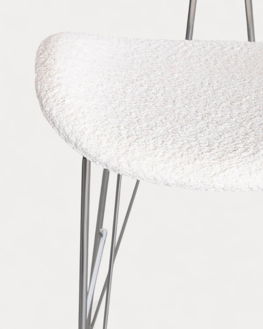 75 cm bar stool in fabric and wood Brunela