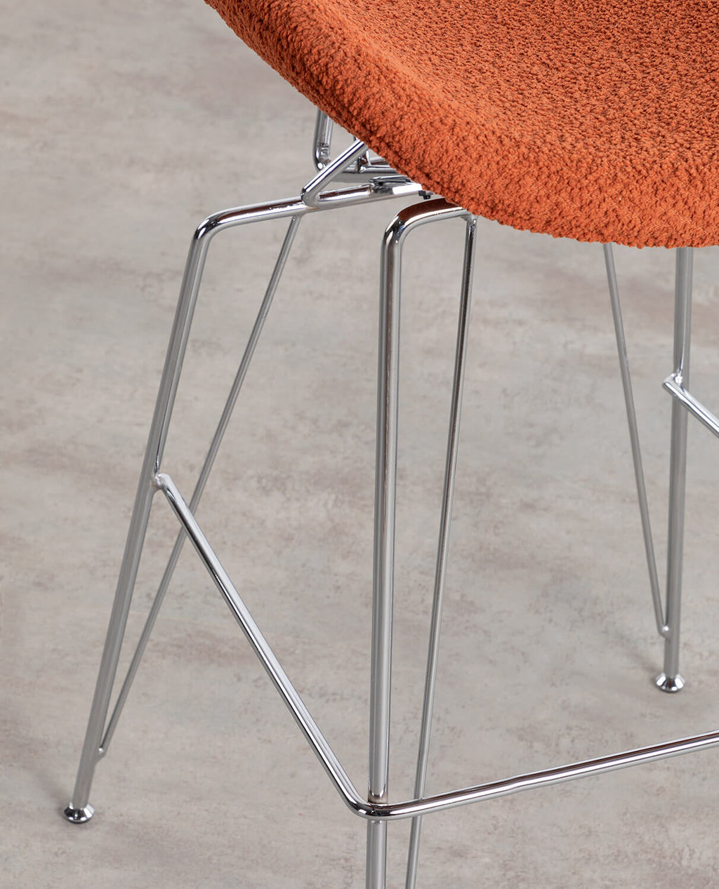 75 cm bar stool in fabric and wood Brunela