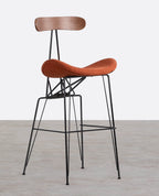 75 cm bar stool in fabric and wood Brunela