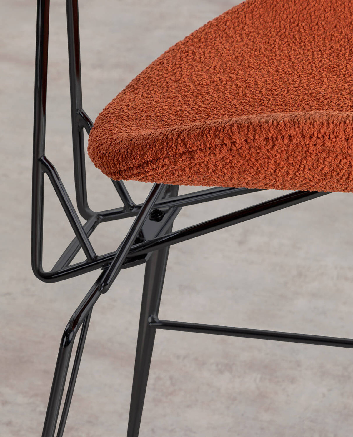 75 cm bar stool in fabric and wood Brunela