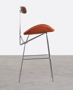 75 cm bar stool in fabric and wood Brunela