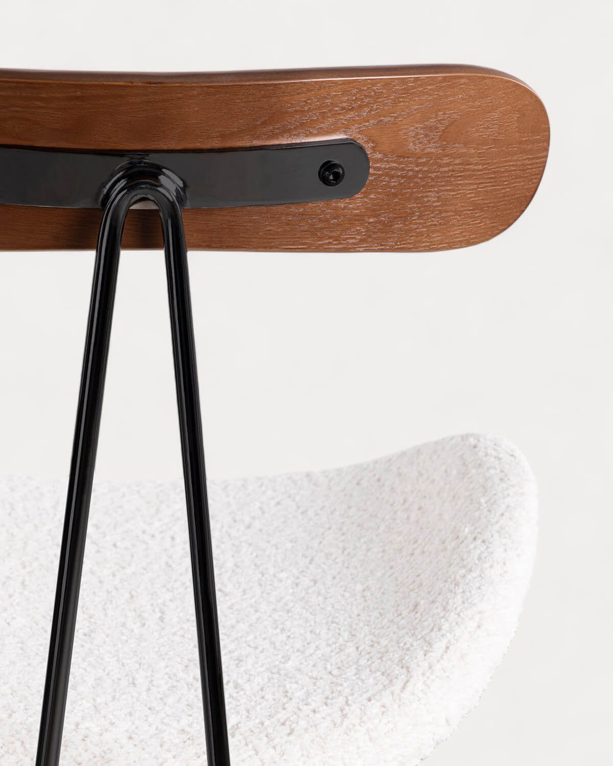 75 cm bar stool in fabric and wood Brunela