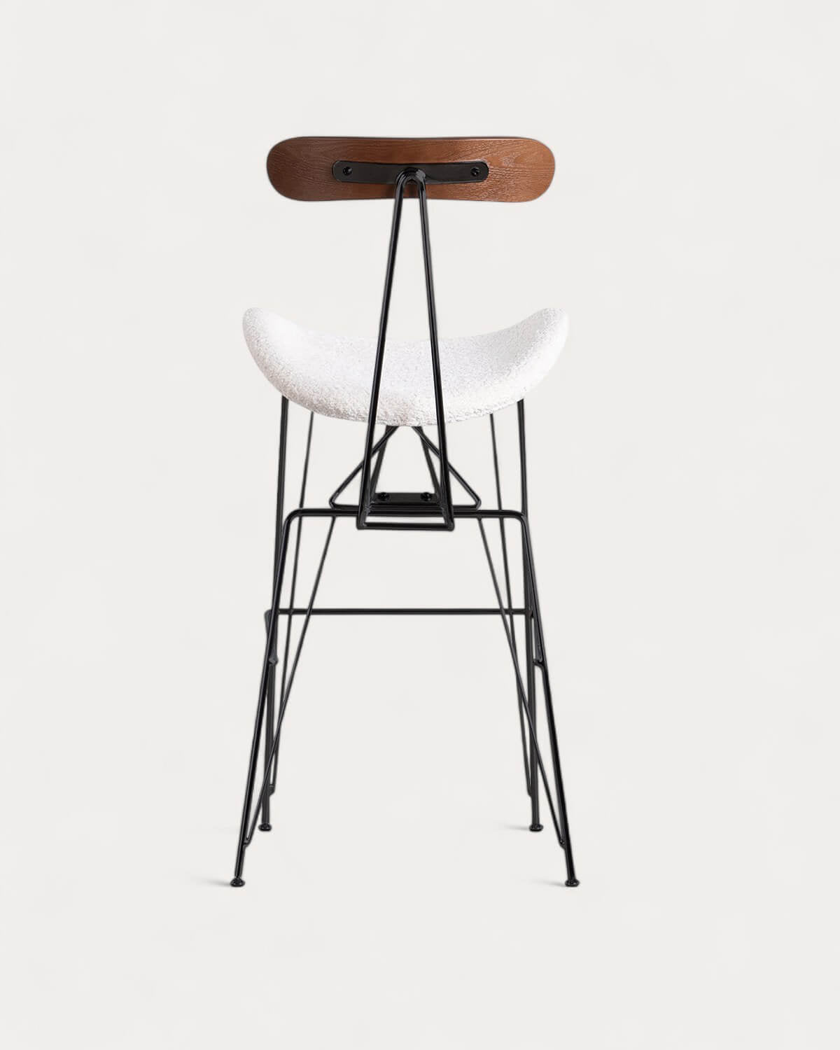 75 cm bar stool in fabric and wood Brunela