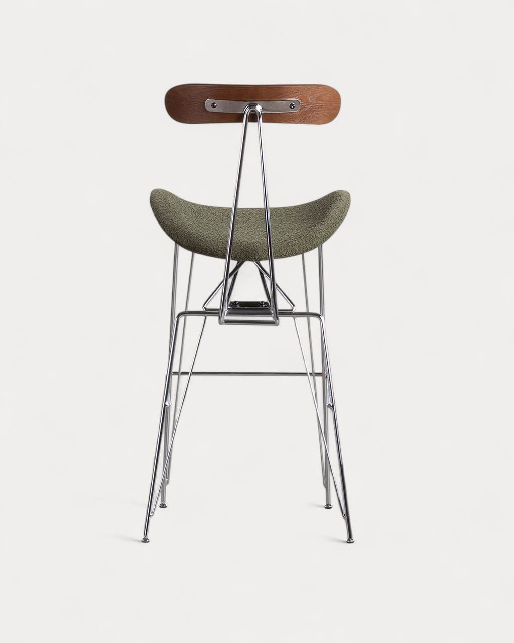 75 cm bar stool in fabric and wood Brunela