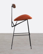 75 cm bar stool in fabric and wood Brunela