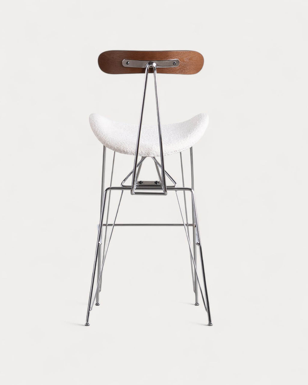 75 cm bar stool in fabric and wood Brunela