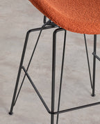 75 cm bar stool in fabric and wood Brunela