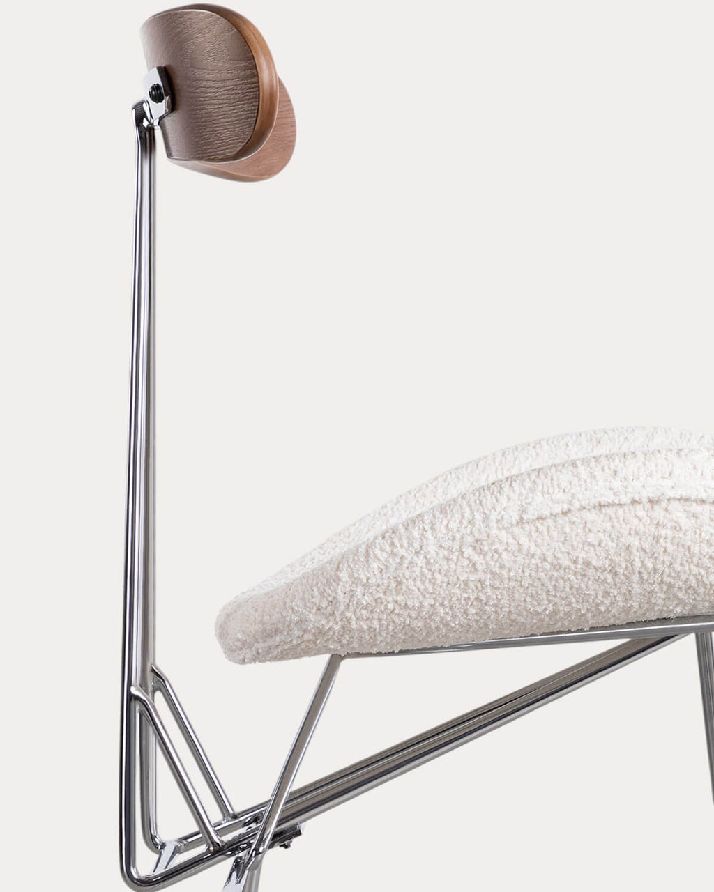 75 cm bar stool in fabric and wood Brunela