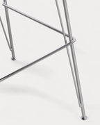 75 cm bar stool in fabric and wood Brunela