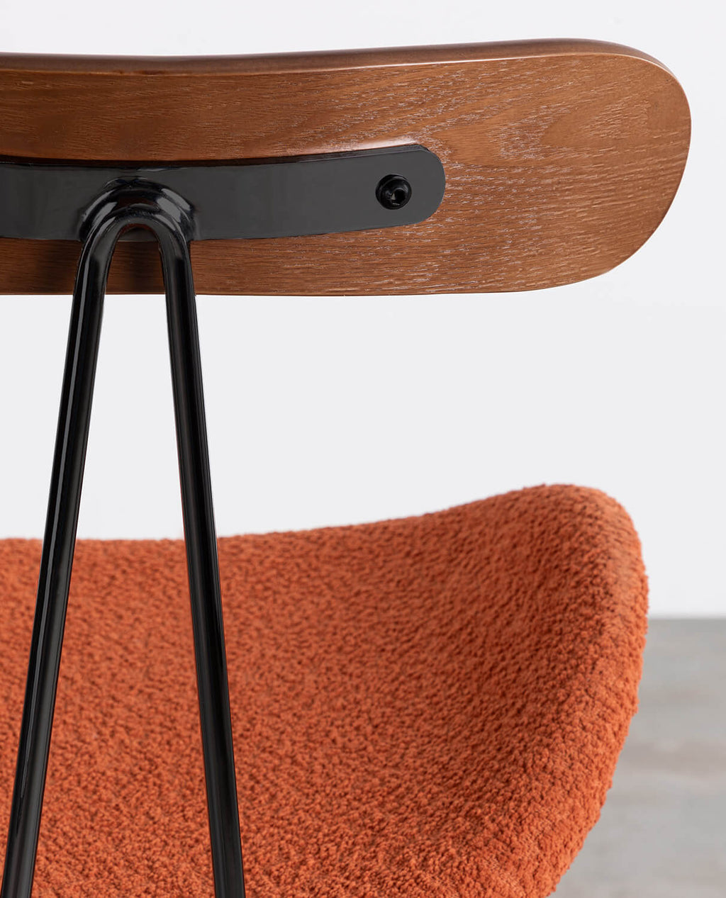 75 cm bar stool in fabric and wood Brunela